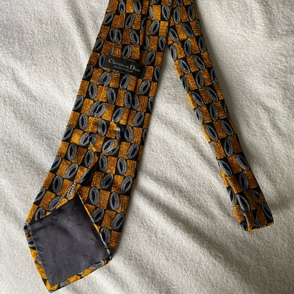 CHRISTIAN DIOR Monsieur Vintage Men's Tie - Picture 2 of 3